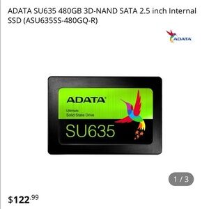 ADATA SU635 480GB‎ 3D-NAND SATA 2.5 inch Internal